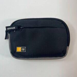 Case Logic Black Nylon Padded Accessory Pouch Carabiner Zip Case